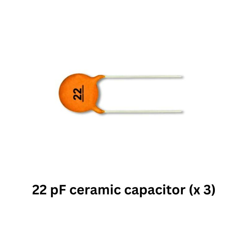 4-digit clock electronics kit components 22 pF ceramic capacitor