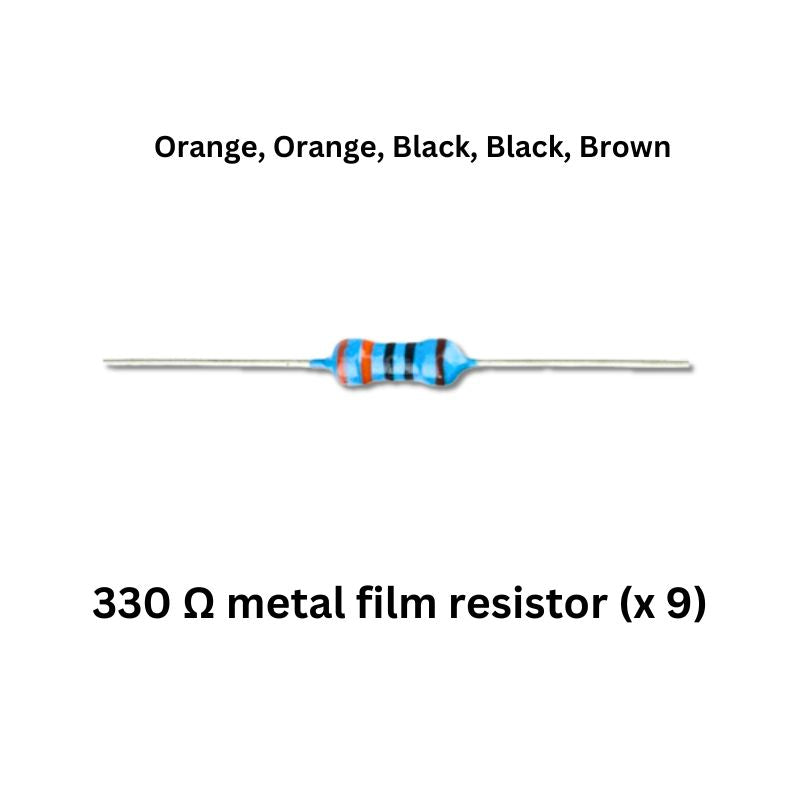 4-digit clock electronics kit components 330 ohm metal film resistor