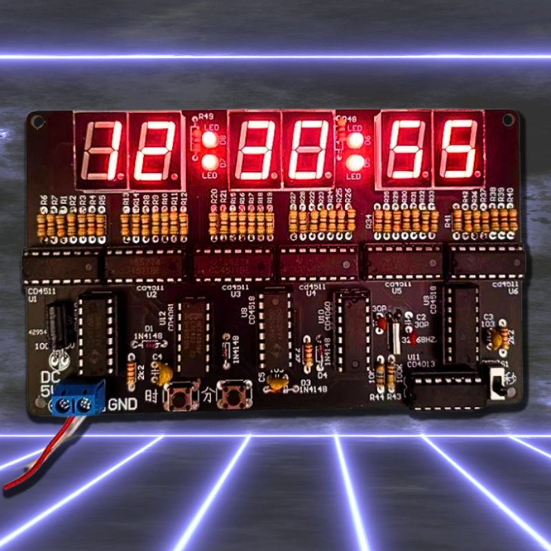 6-bit Digital Clock Electronics Kit main image