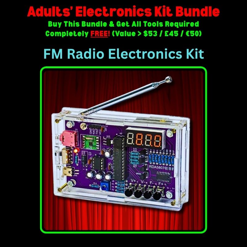 Adults Electronics Kit Bundle FM Radio Kit