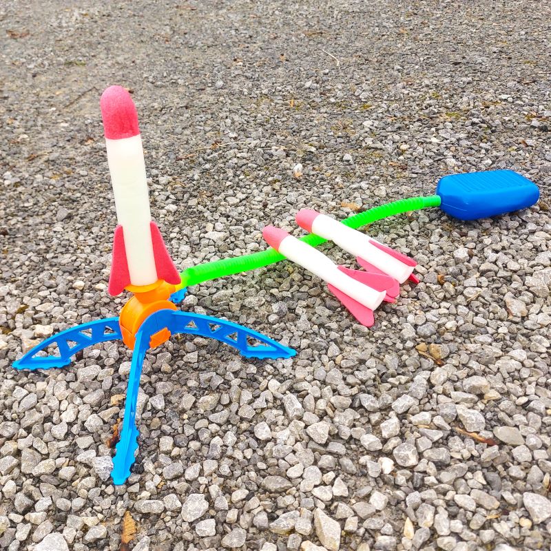 Assembled stomp rocket