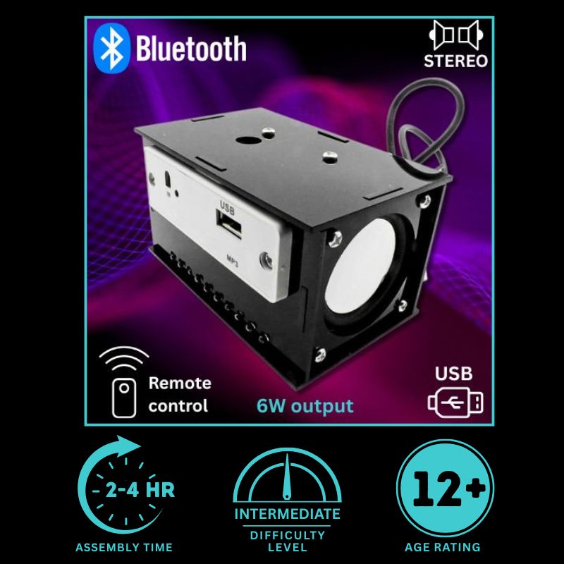 DIY Bluetooth Speaker Electronics kit main image with information