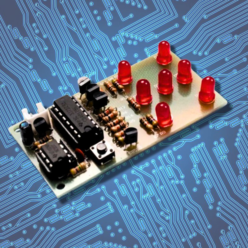 Electronic Dice assembled circuit