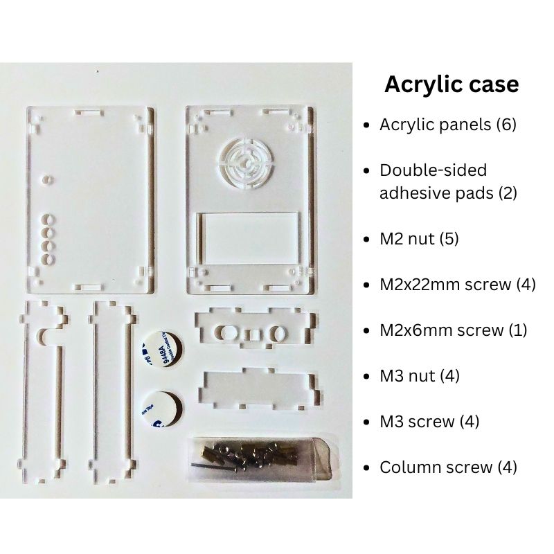 FM Radio assembly kit components acrylic case