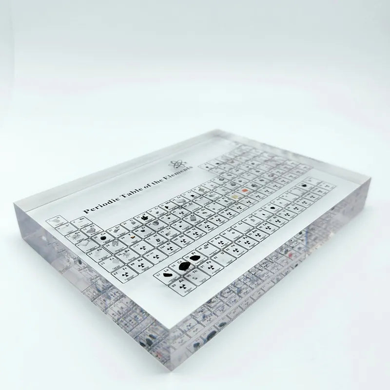 Image from thesciencehut.com: Flat view of periodic table with real elements