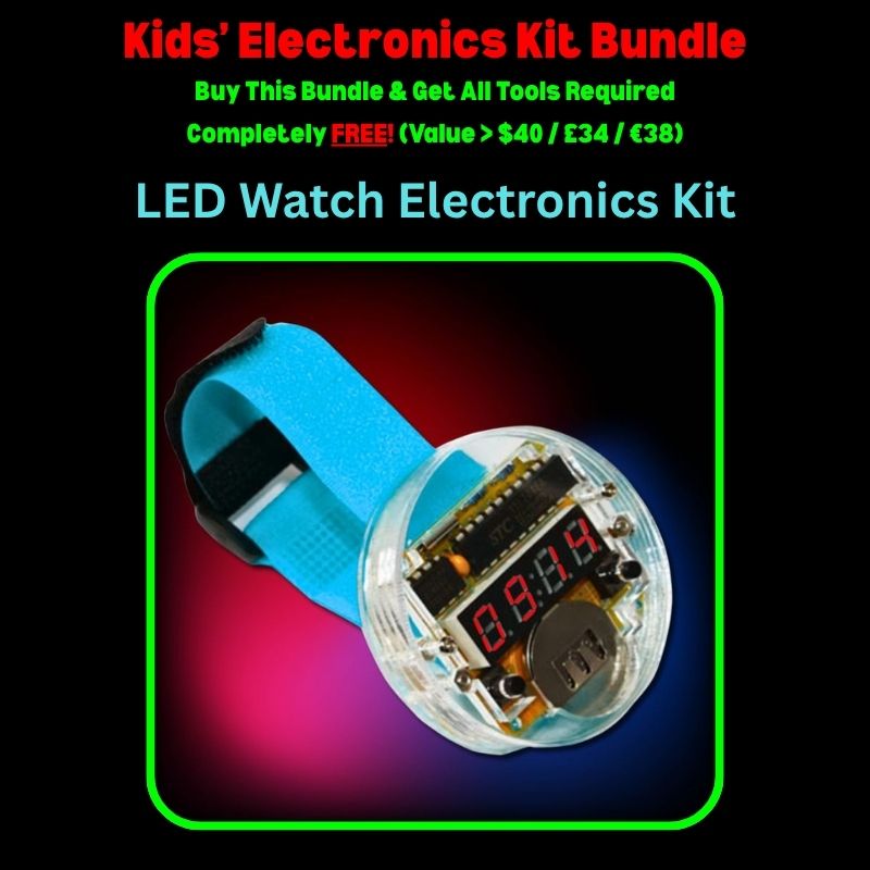Kids Electronics Kit Bundle LED Watch Electronics Kit