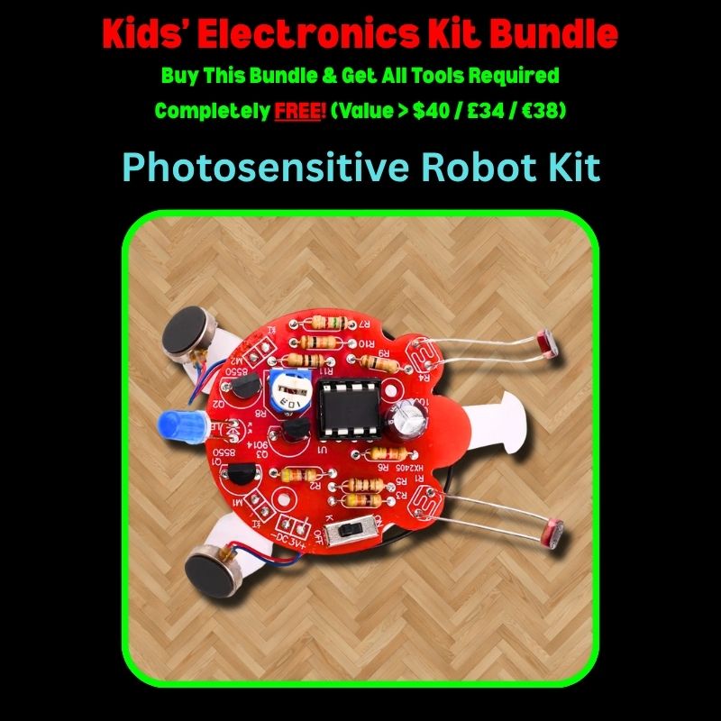 Kids Electronics Kit Bundle Photosensitive Robot Kit