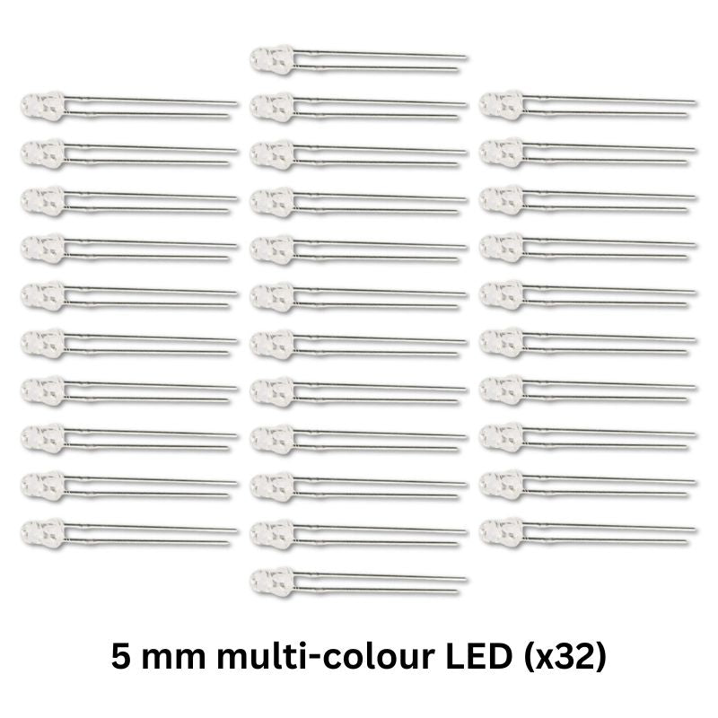 LED Heart electronics kit components 5 mm multicolour LED