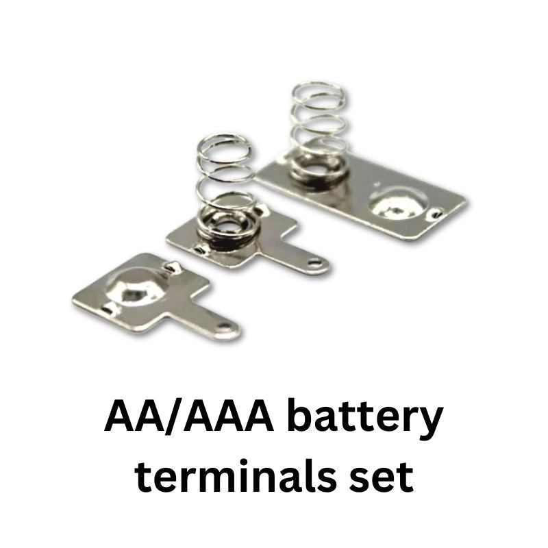 LED Heart electronics kit components Battery terminals set
