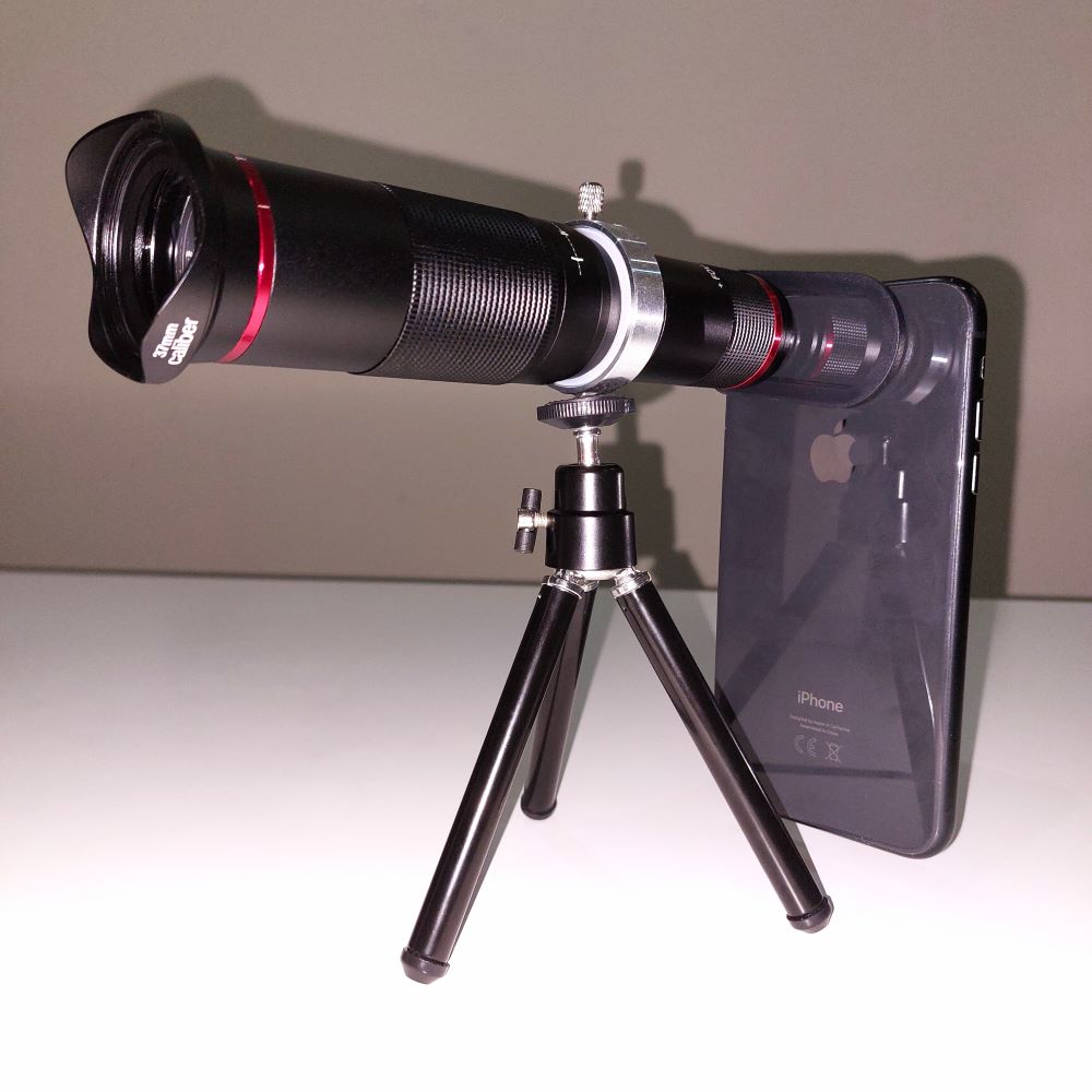 Mobile Telescope attachment 45 degree angle front view