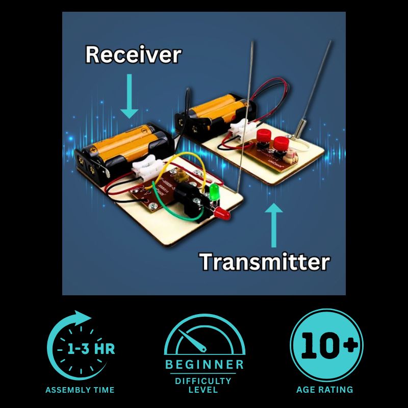 Morse code electronics DIY kit main image with information