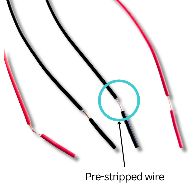 Morse code electronics kit contents-Pre-stripped wires