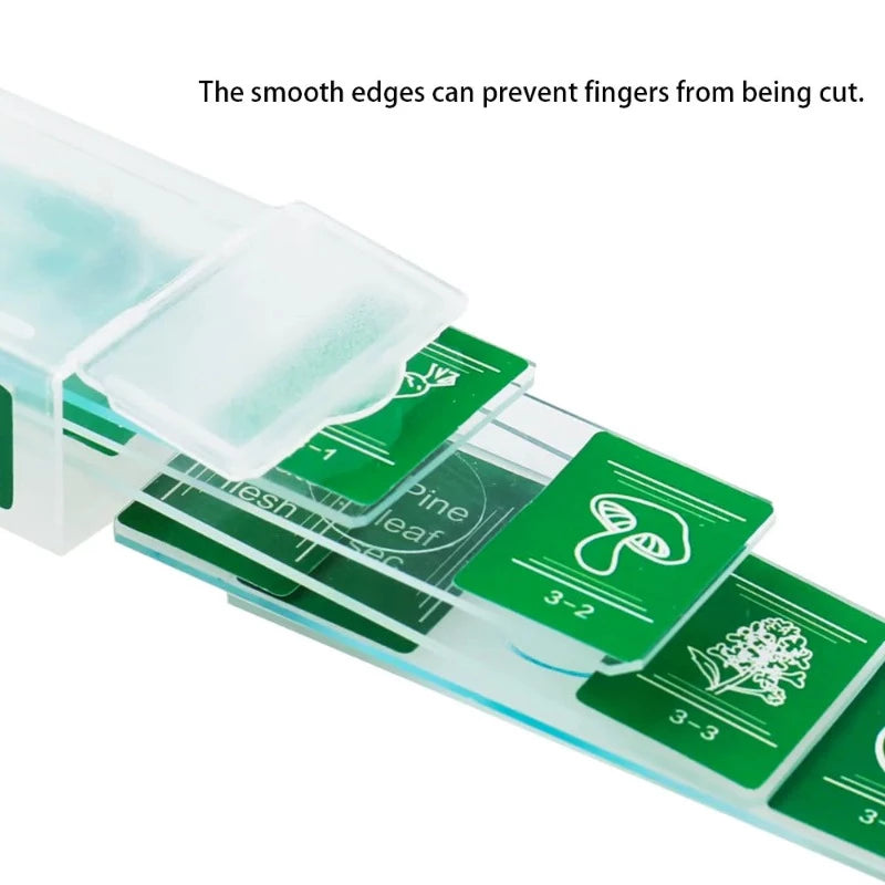 Prepared Microscope Specimen Slides rounded edges for safe handling
