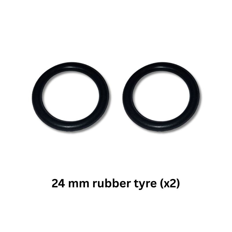 Smart Car Electronics Kit components 24mm rubber tyre