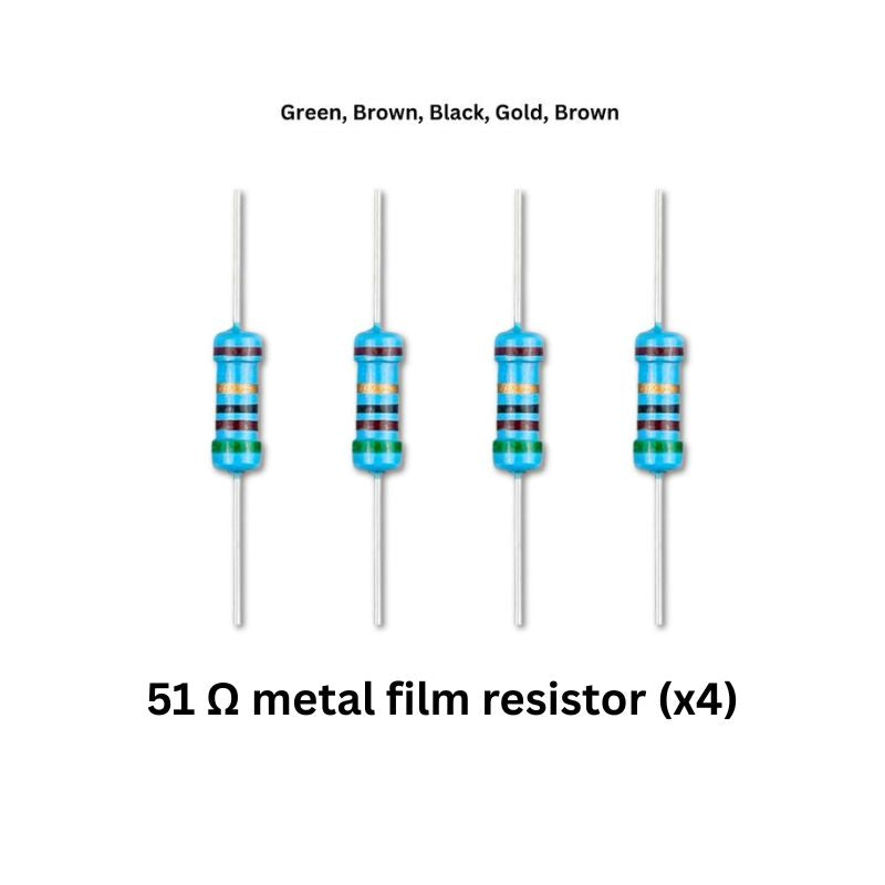 Smart Car Electronics Kit components 51 ohm metal film resistor