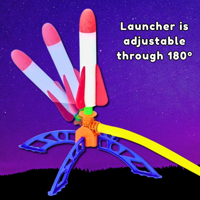 Stomp rocket adjustable launcher