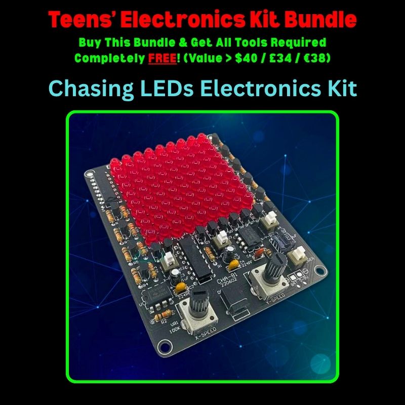 Teens Electronics Kit Bundle Chasing LEDs kit