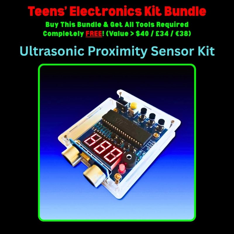 Teens Electronics Kit Bundle Ultrasonic Proximity Sensor Kit
