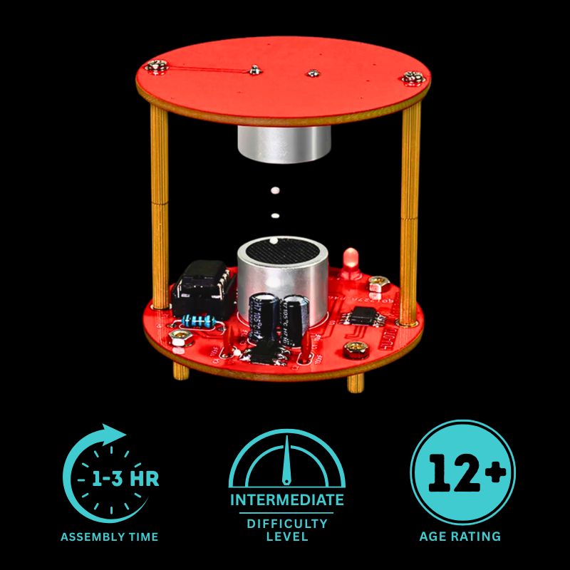 Ultrasonic levitation electronics DIY kit main image with information