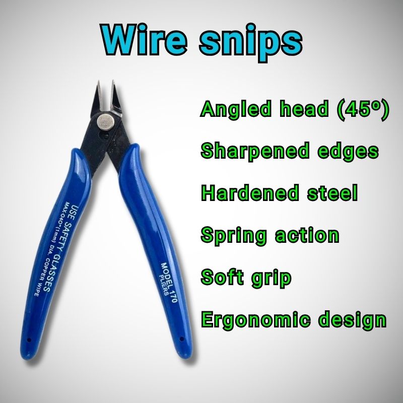 Wire snips for electronics