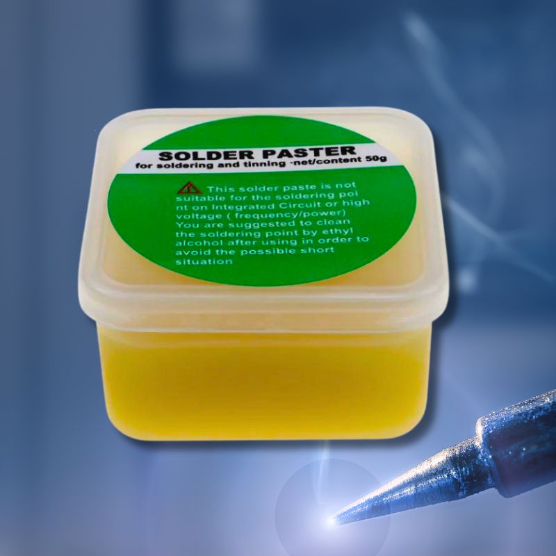 50g container of solder flux
