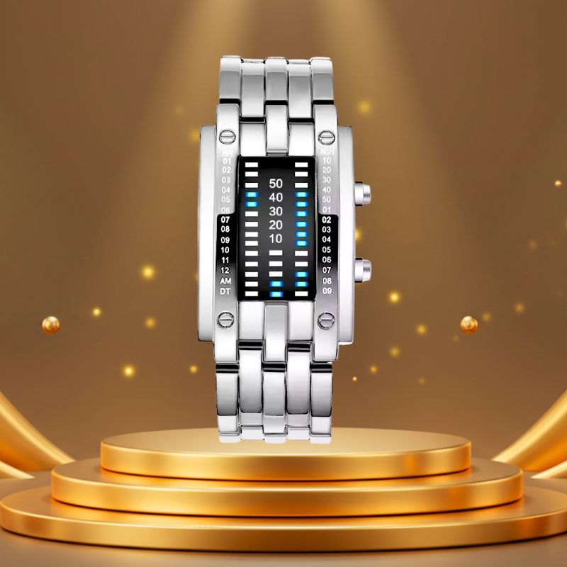 Binary Wristwatch Ladies Silver Variant
