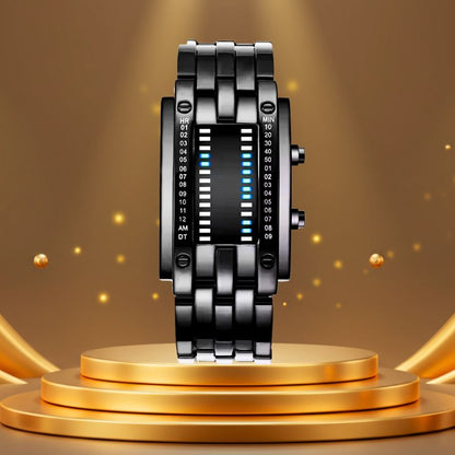 Binary Wristwatch Mens Black Variant