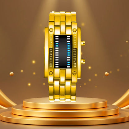 Binary Wristwatch Mens Gold Variant
