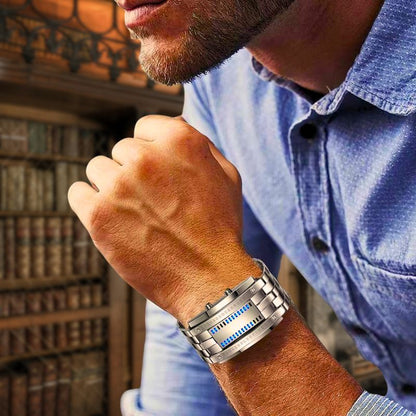 Binary Wristwatch on wrist