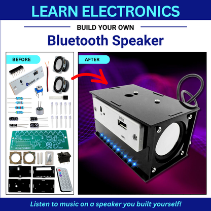 Bluetooth Speaker Electronic Kit Before and After