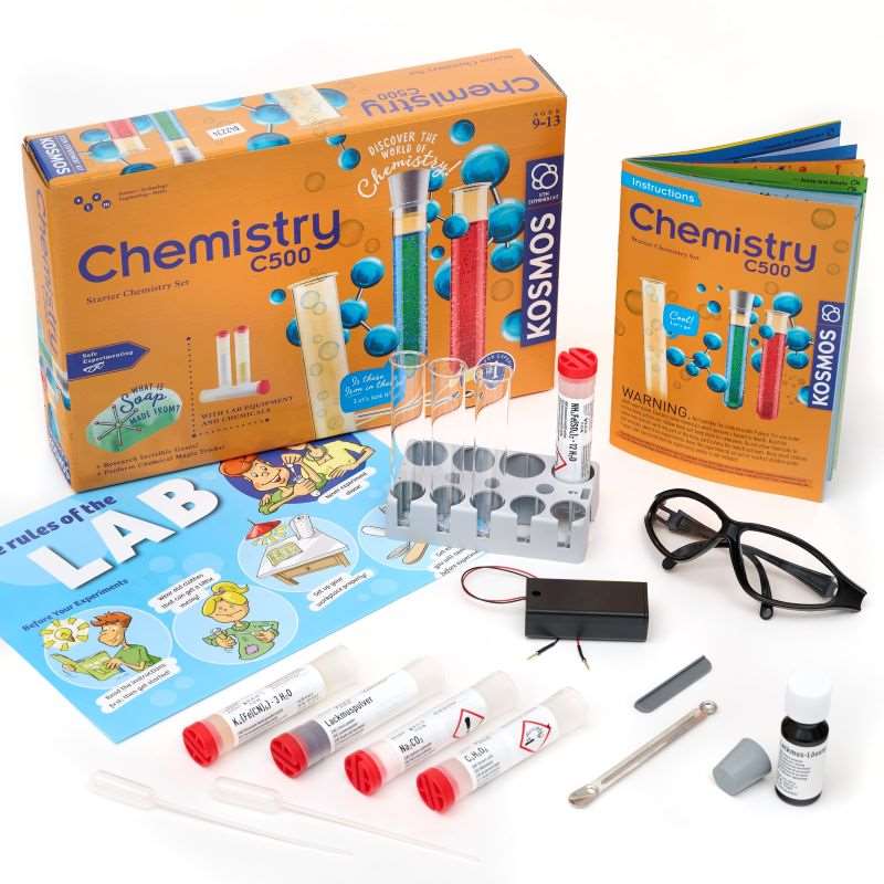 Thames and Kosmos C500 Chemistry Set contents