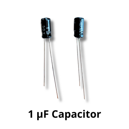 Chasing LEDS Electronics kit components 1uF capacitor
