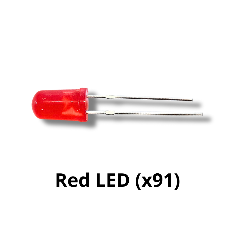 Chasing LEDS Electronics kit components Red LED
