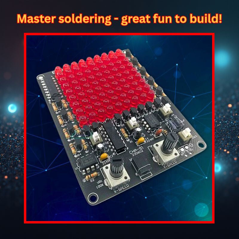 Chasing LED Electronics kit Main Image with caption