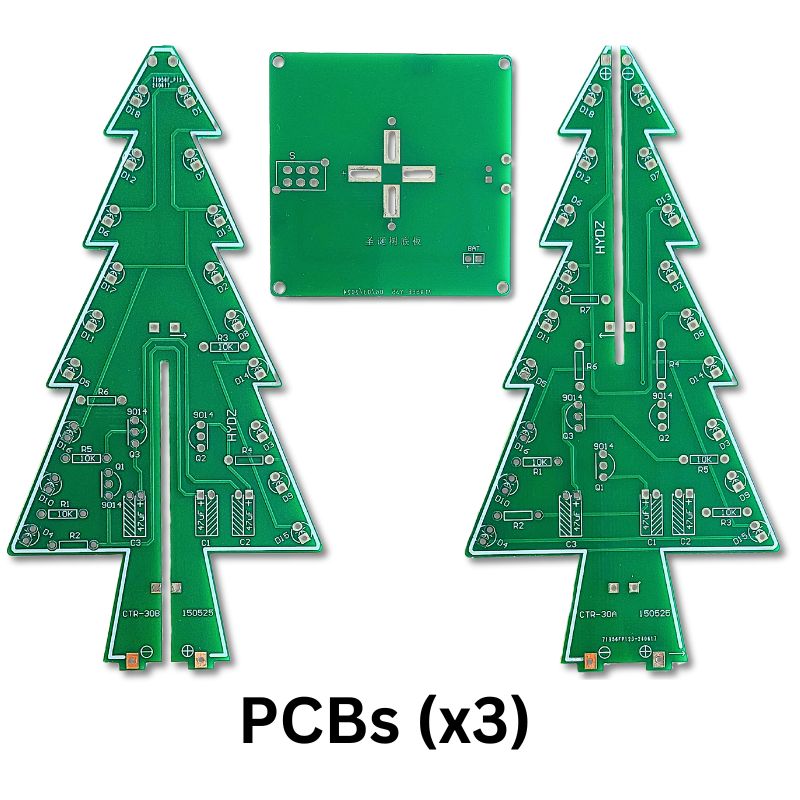 Christmas tree electronics kit PCBs