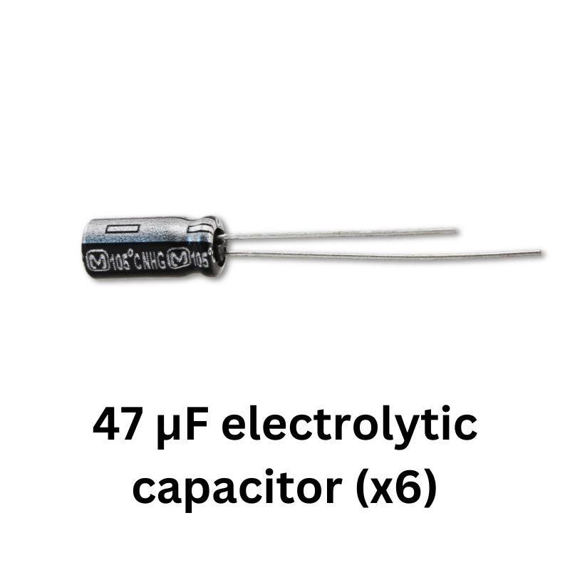 Christmas tree electronics kit electrolytic capacitor