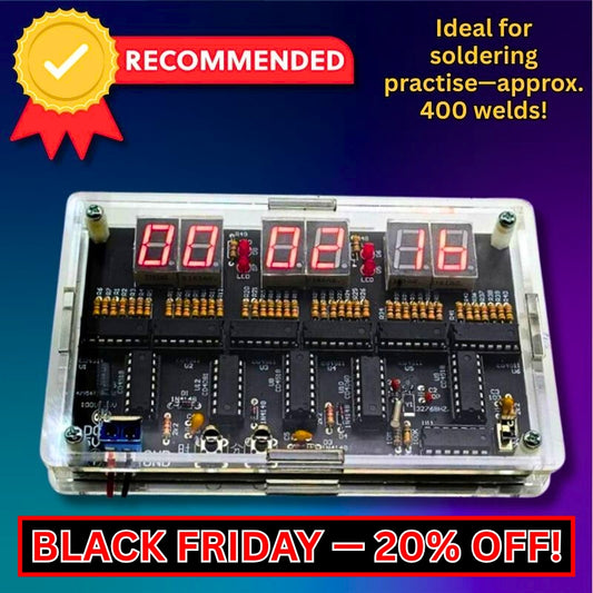 Digital Clock Electronics Kit Main Image Black Friday