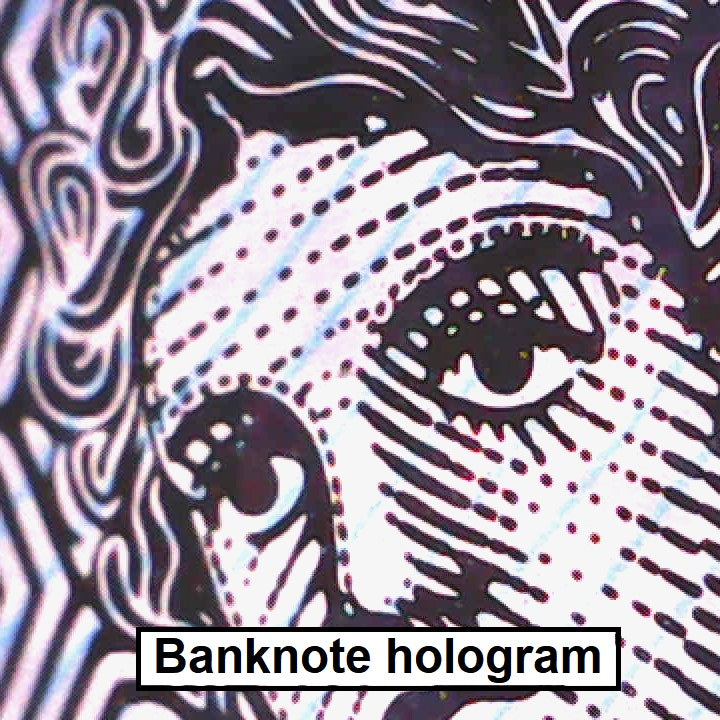 Digital microscope banknote hologram
