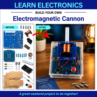 Electromagnetic Cannon Kit Before and After