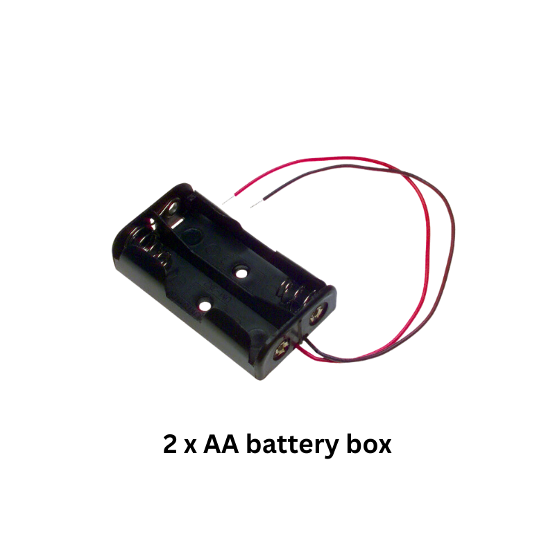 Electromagnetic cannon soldering kit components 2 x AA battery box
