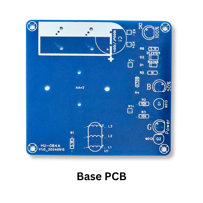 Electromagnetic cannon soldering kit components Base PCB