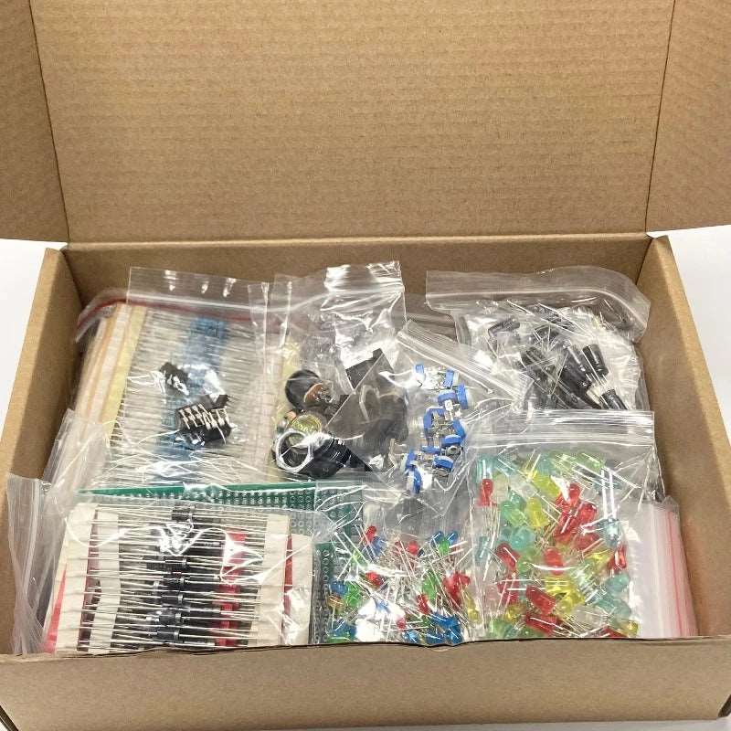 Electronics components kit 1819 pieces inside box