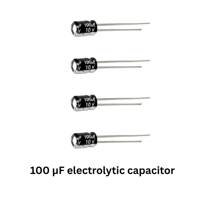 FM Radio assembly kit components 100uF electrolytic capacitor