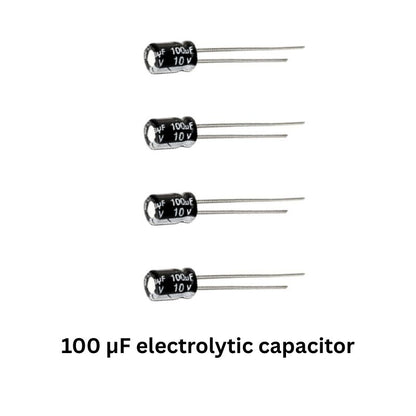 FM Radio assembly kit components 100uF electrolytic capacitor