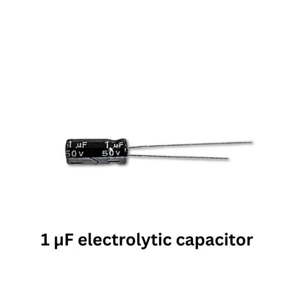 FM Radio assembly kit components 1uF electrolytic capacitor