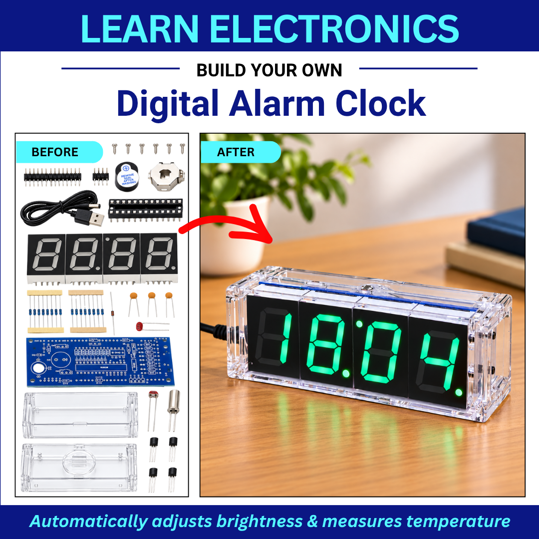 Four Digit Clock Kit Before and After