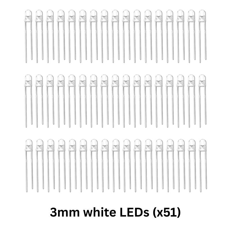Ghost LED Electronics Kit 3mm white LED