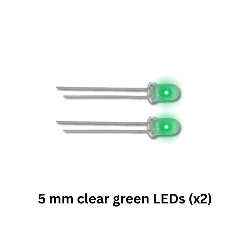 Ghost LED Electronics Kit 5mm clear green LEDs