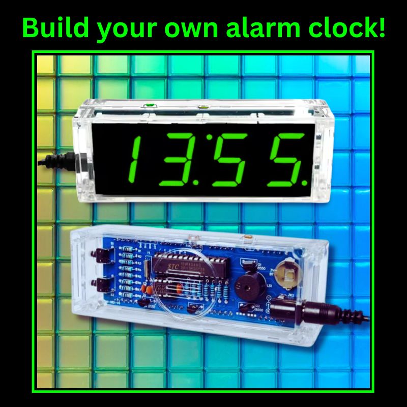Green 4-Digit Digital Clock kit Main Image