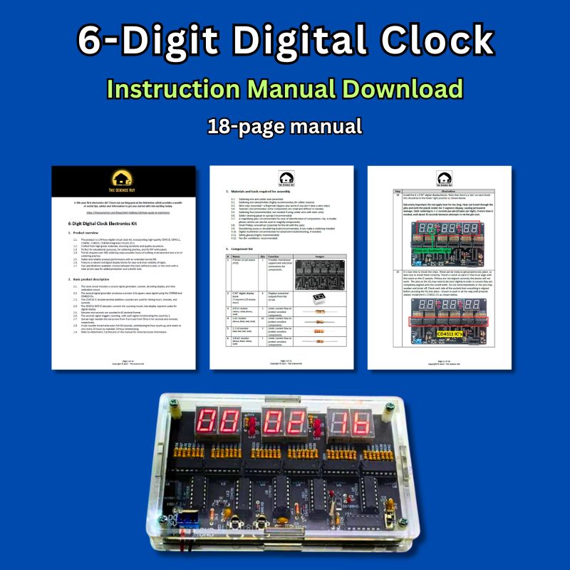 Instruction manuals - 6-digit clock Download